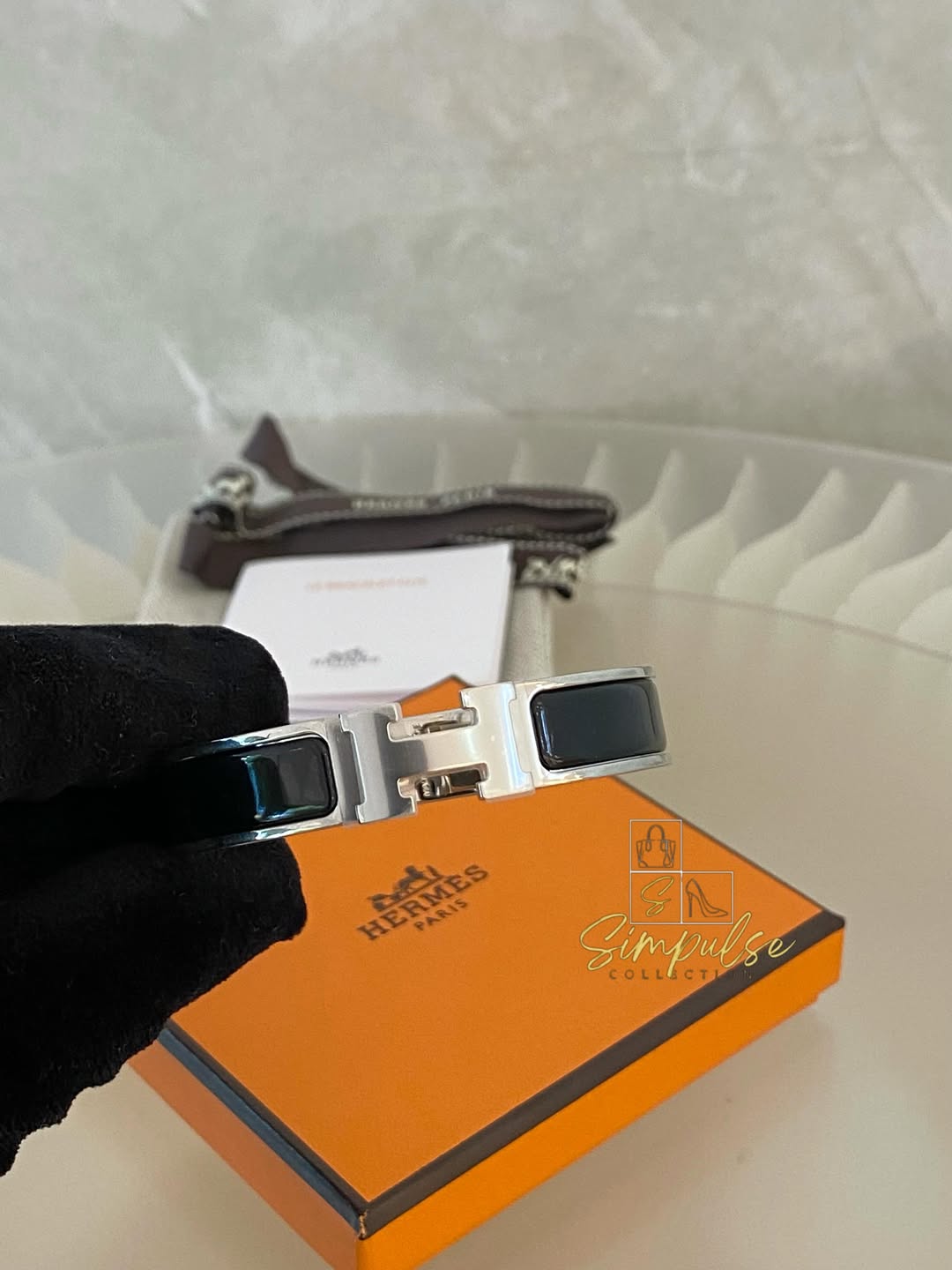 Hermes Clic clac Black 85 PM
