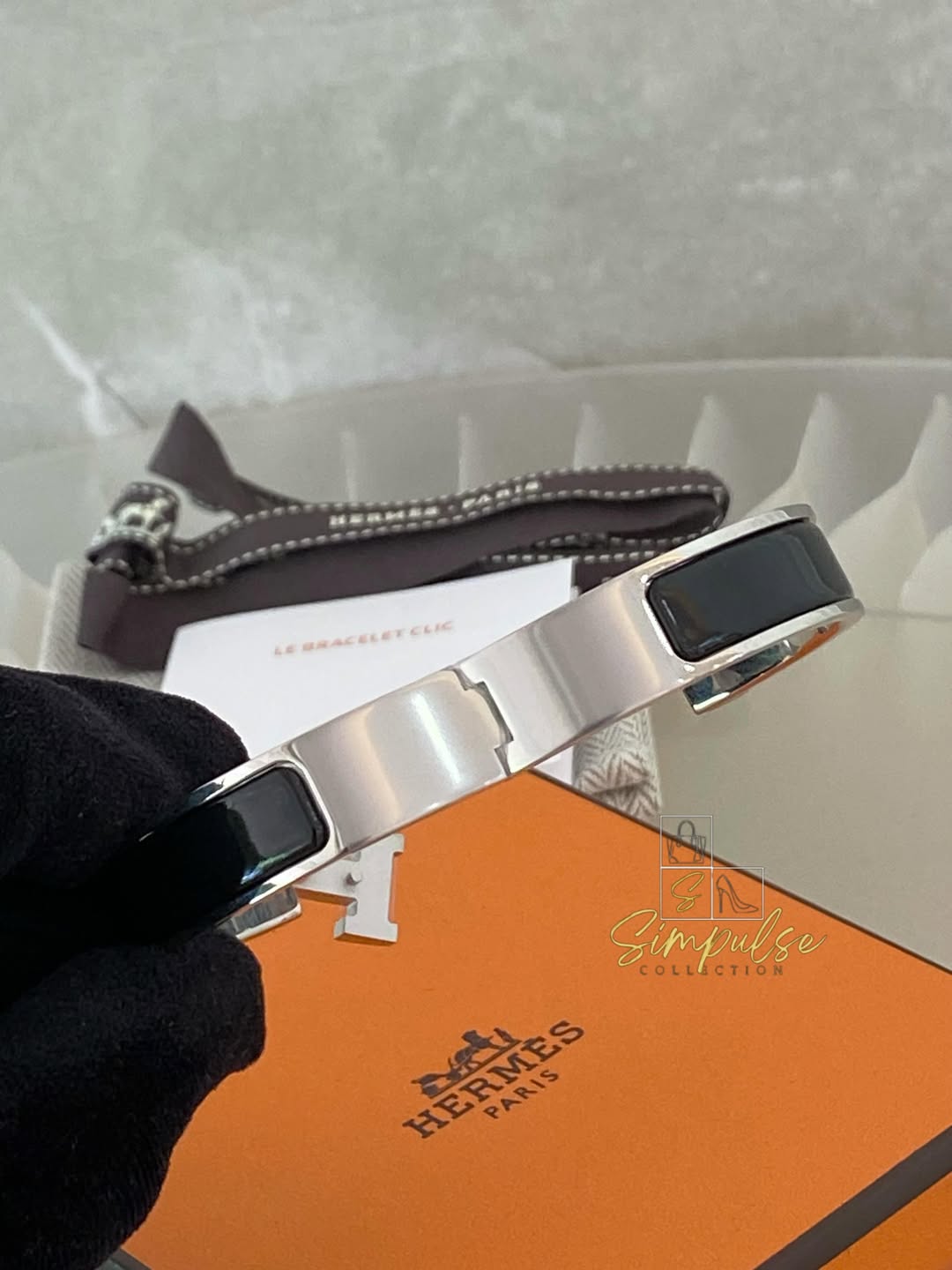 Hermes Clic clac Black 85 PM