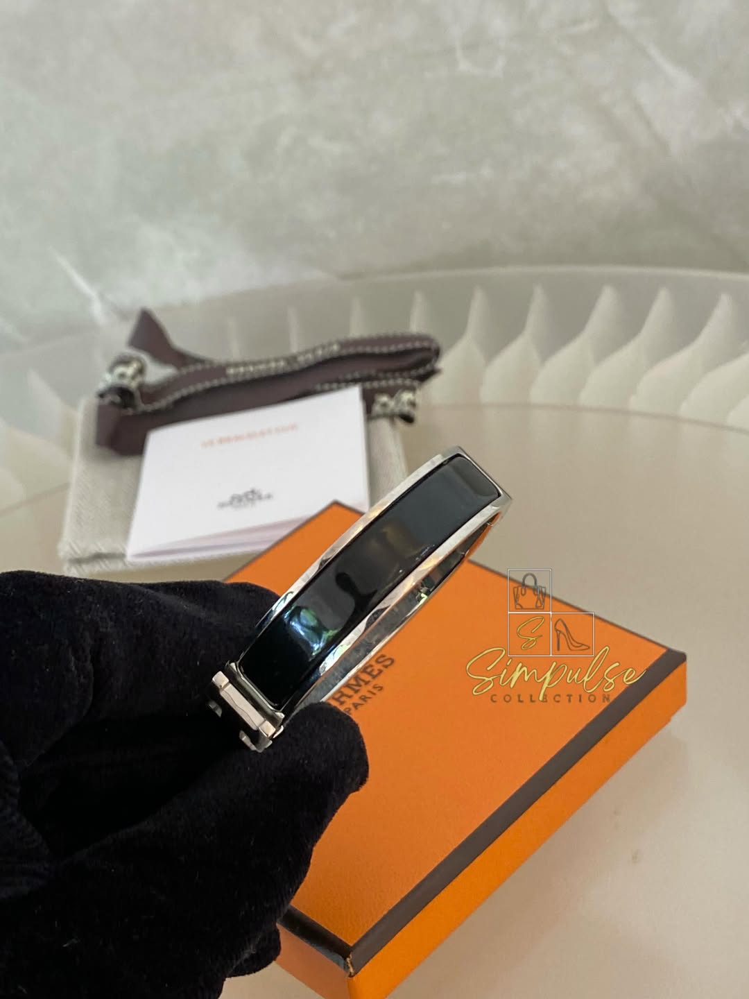 Hermes Clic clac Black 85 PM