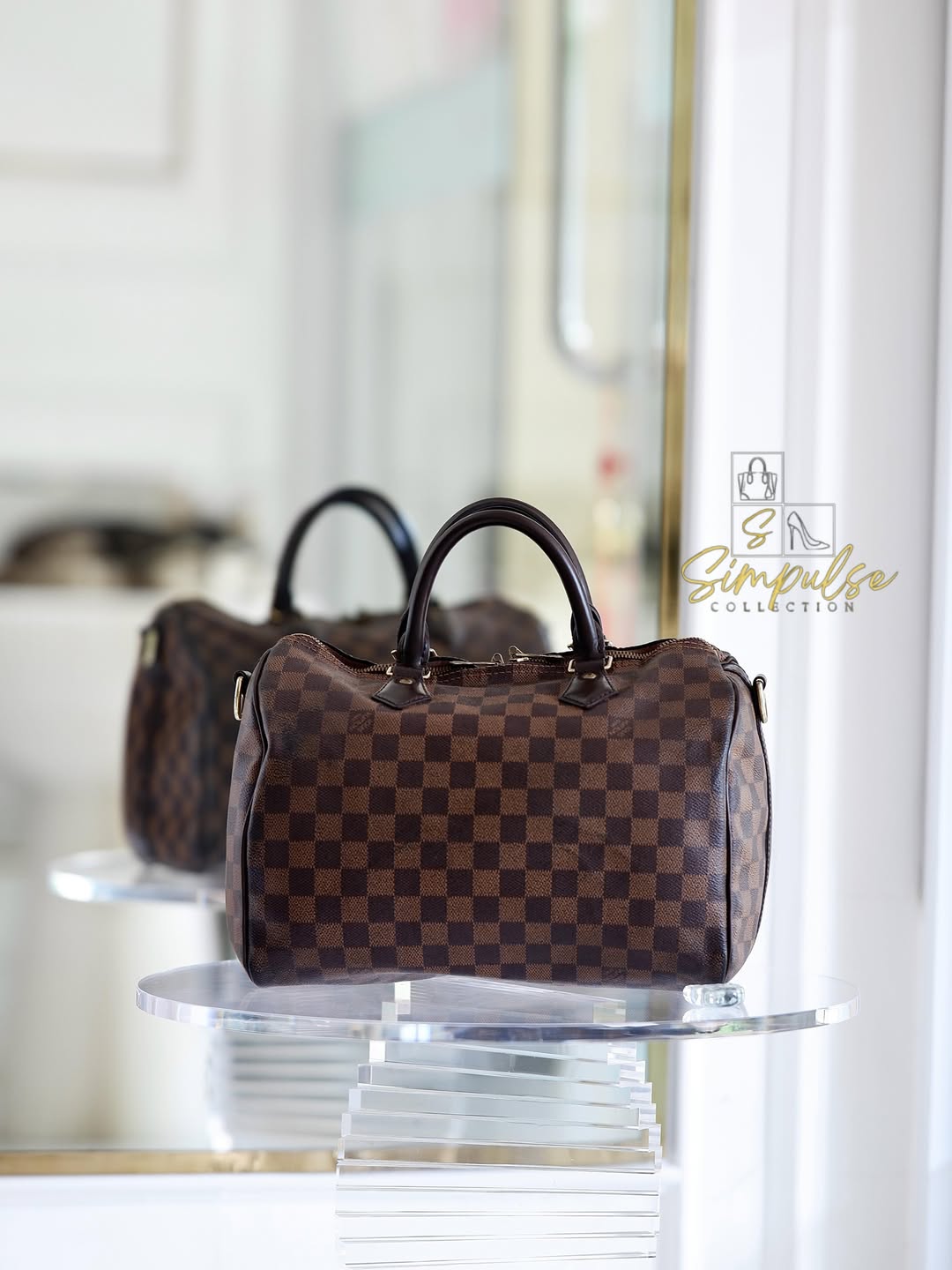 LOUIS VUITTON Speedy Bandoulière 30 in Damier Ebene
