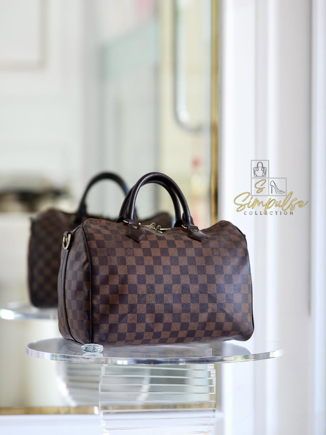 LOUIS VUITTON Speedy Bandoulière 30 in Damier Ebene