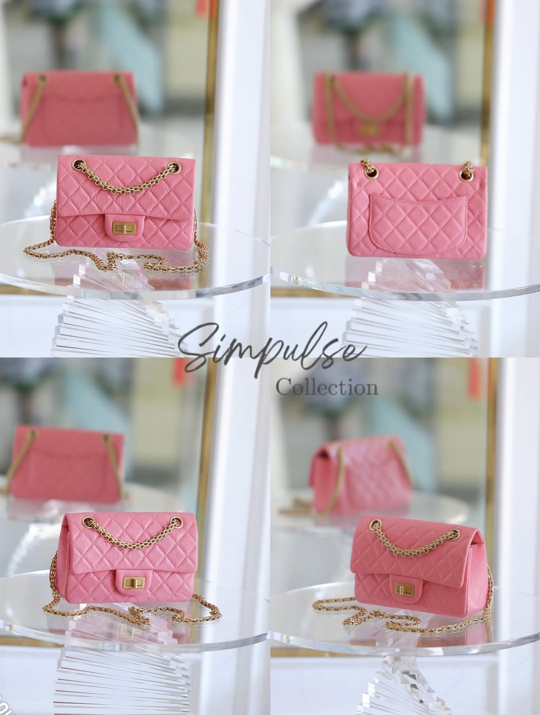 CHANEL Mini 2.55 Reissue Pink Flap Bag GHW