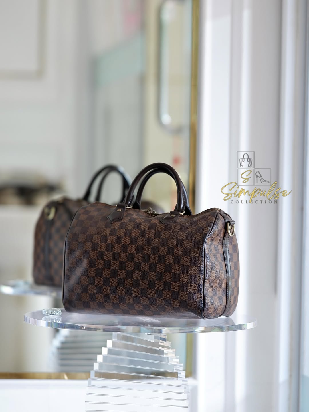 LOUIS VUITTON Speedy Bandoulière 30 in Damier Ebene