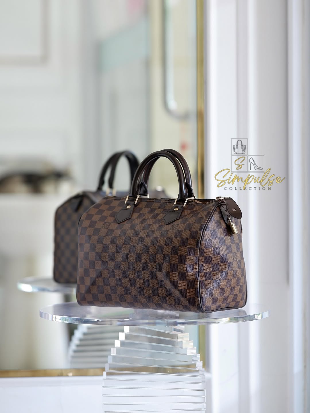 LOUIS VUITTON Speedy 30 in Damier Ebene