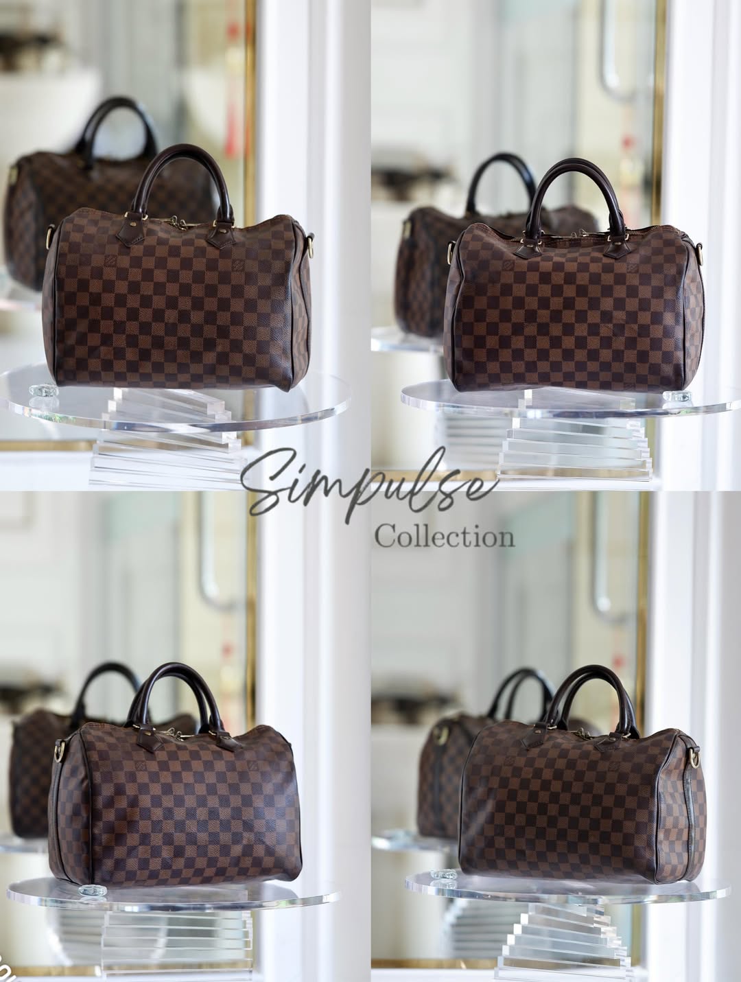 LOUIS VUITTON Speedy Bandoulière 30 in Damier Ebene