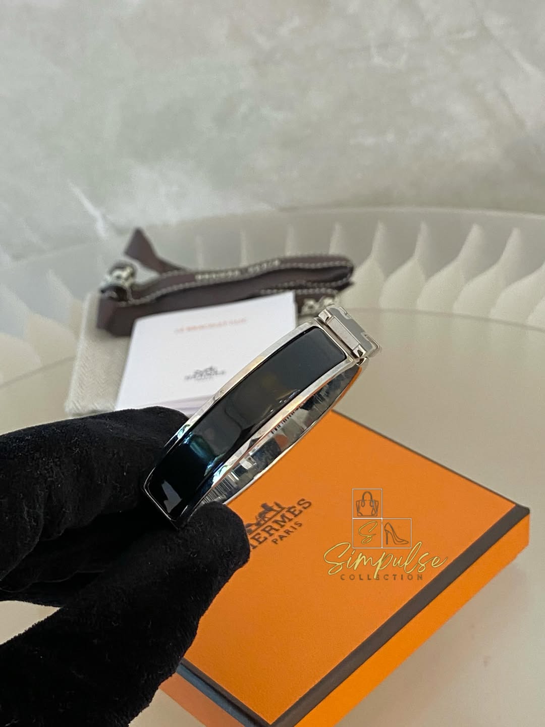Hermes Clic clac Black 85 PM