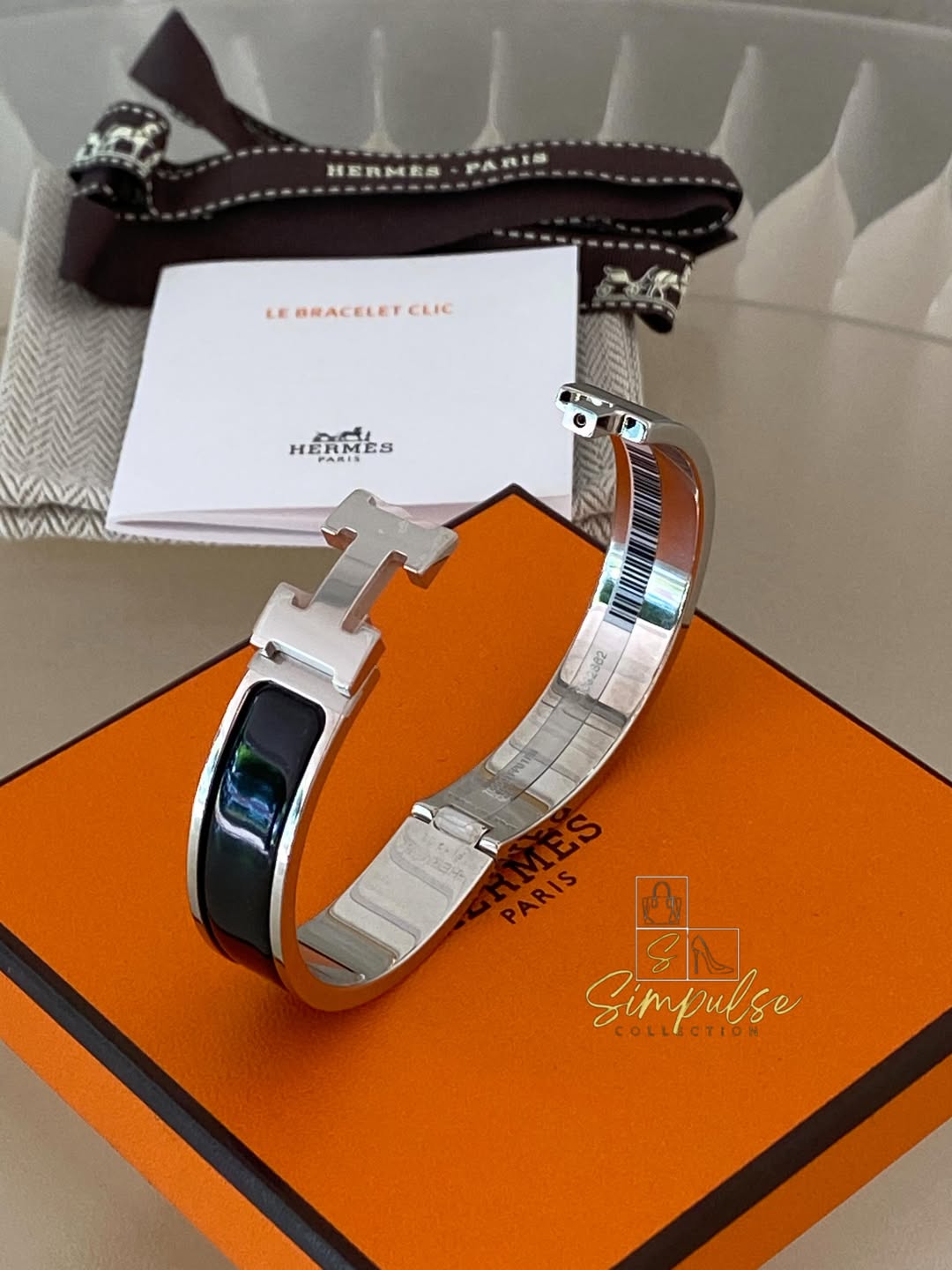 Hermes Clic clac Black 85 PM