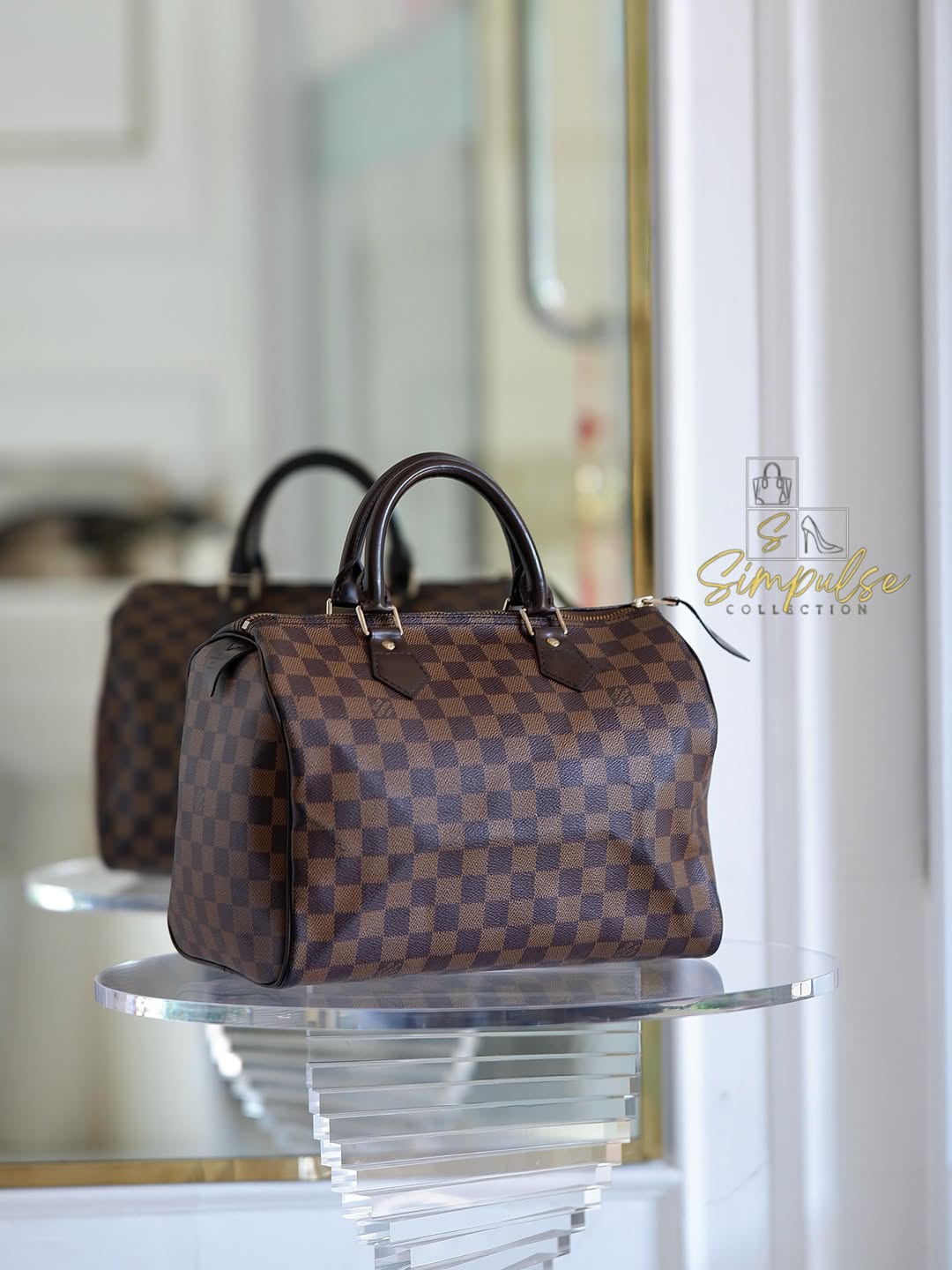 LOUIS VUITTON Speedy 30 in Damier Ebene