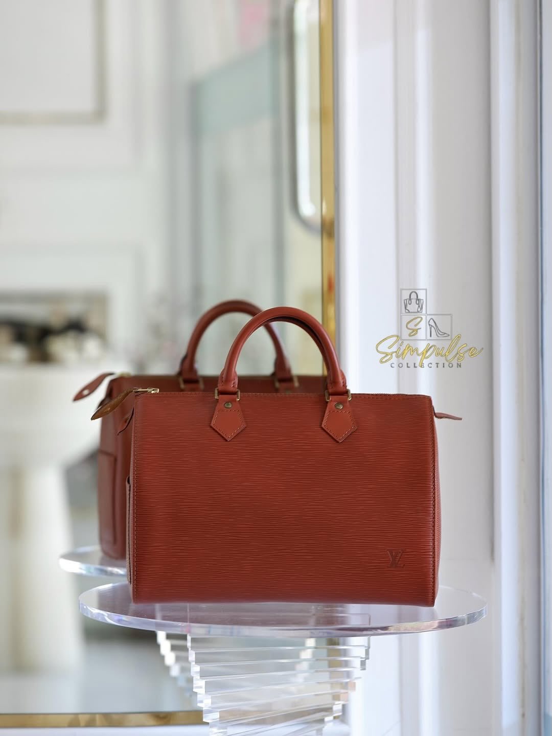 LOUIS VUITTON Speedy 30 in Epi Brown Leather