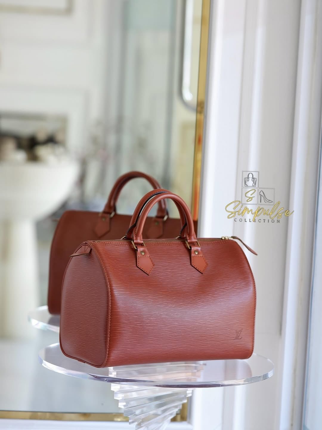 LOUIS VUITTON Speedy 30 in Epi Brown Leather