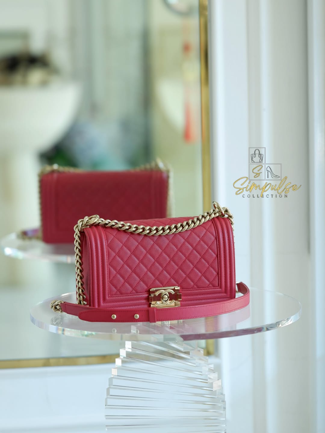 Chanel Leboy Caviar Pink Old Medium GHW