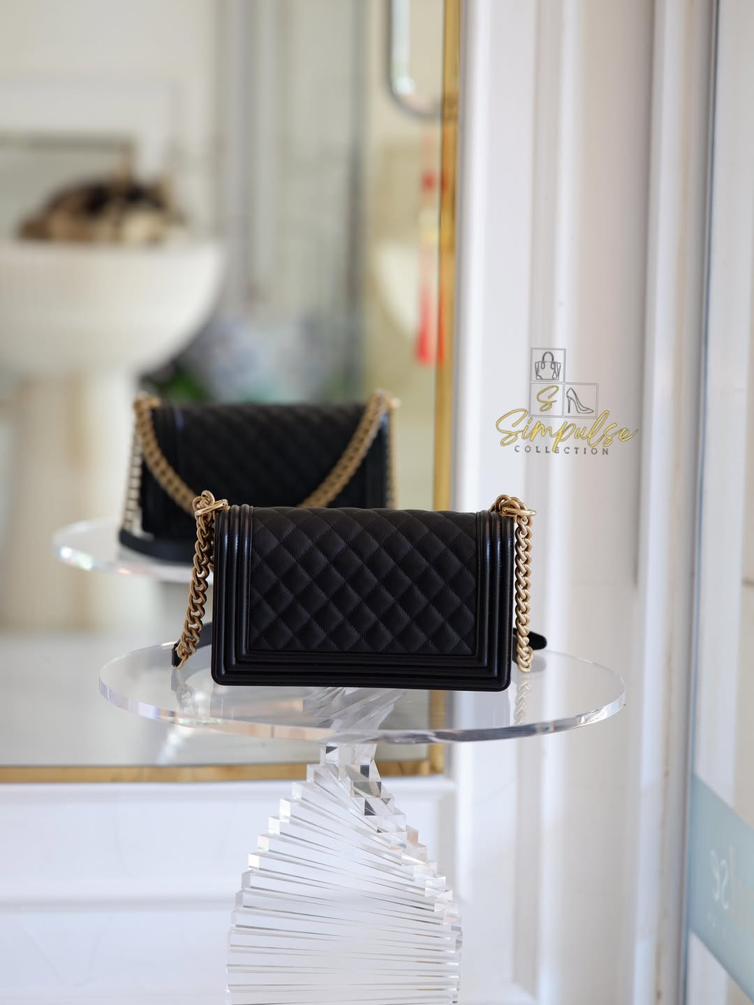 Chanel Leboy Old Medium Caviar Black GHW
