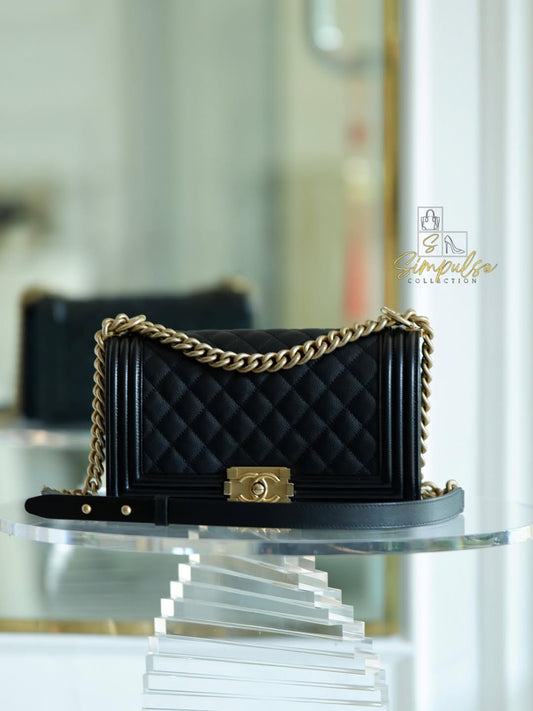 Chanel Leboy Old Medium Caviar Black GHW