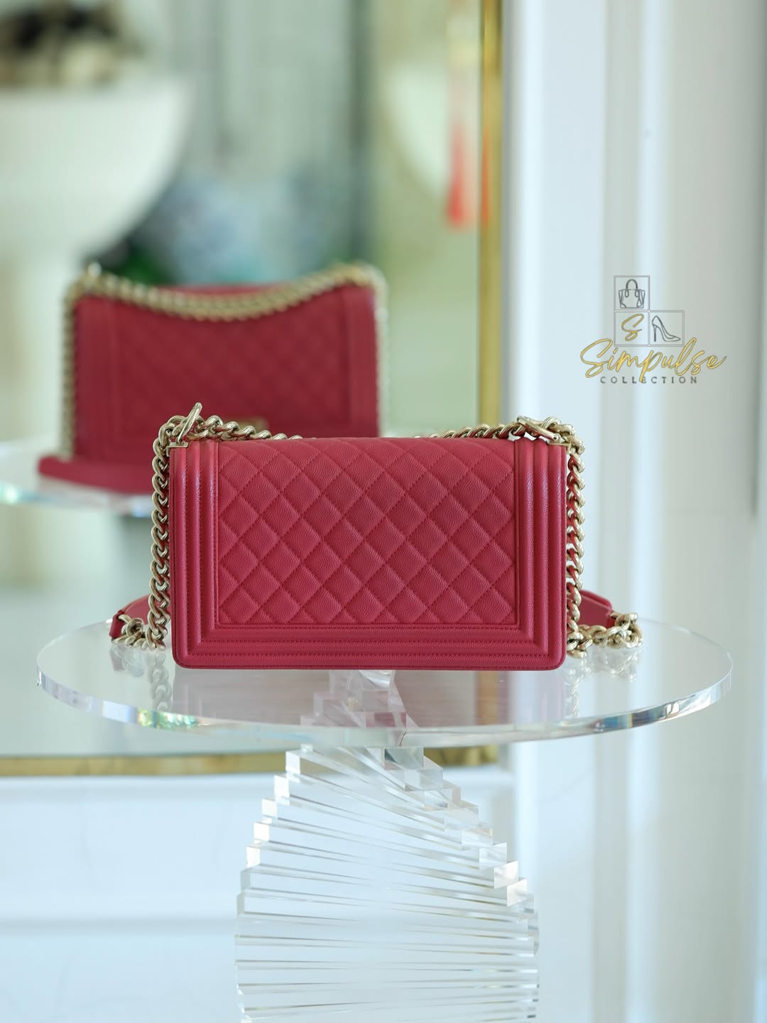 Chanel Leboy Caviar Pink Old Medium GHW