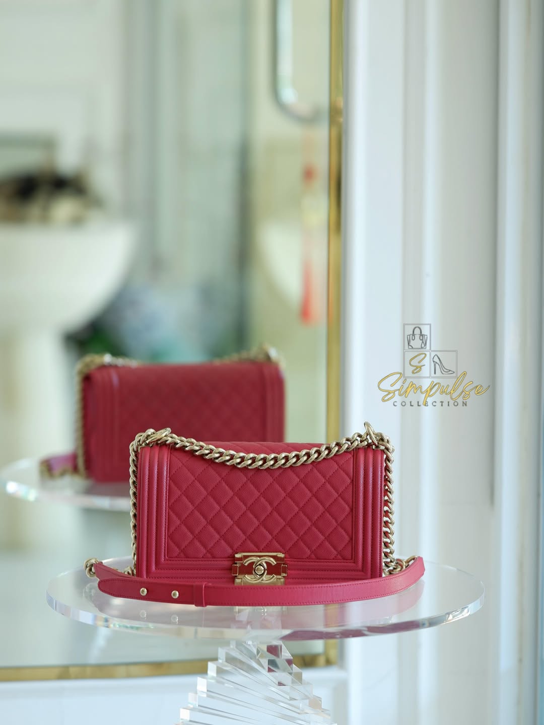 Chanel Leboy Caviar Pink Old Medium GHW
