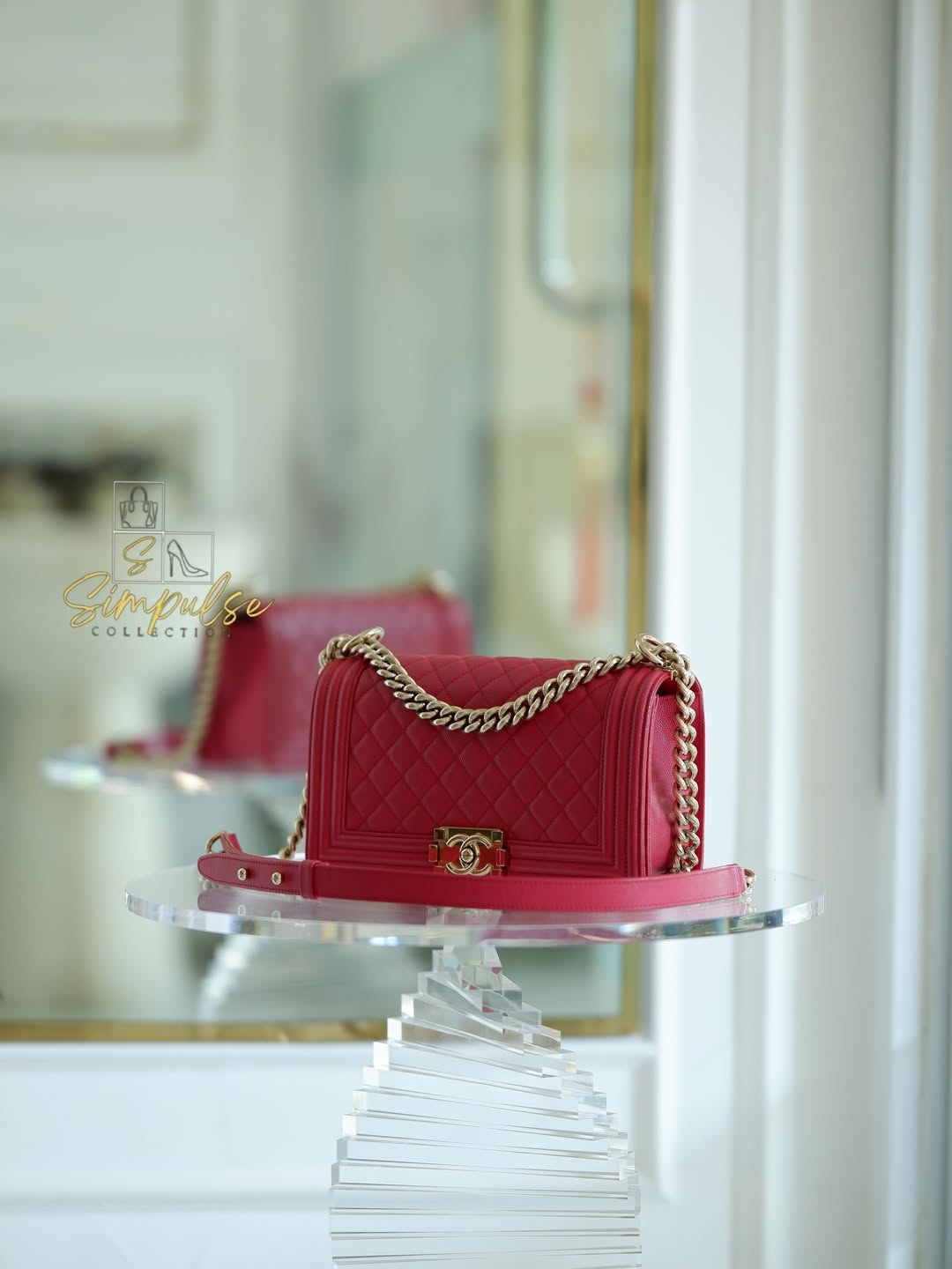 Chanel Leboy Caviar Pink Old Medium GHW