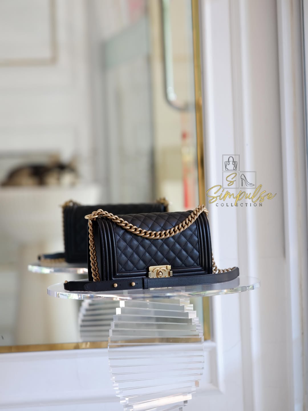 Chanel Leboy Old Medium Caviar Black GHW