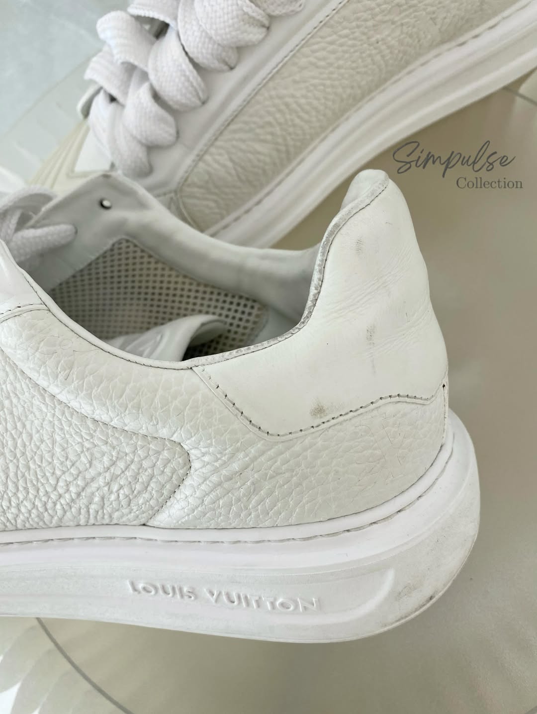 Louis Vuitton White Monogram Calfskin Blaster Sneakers