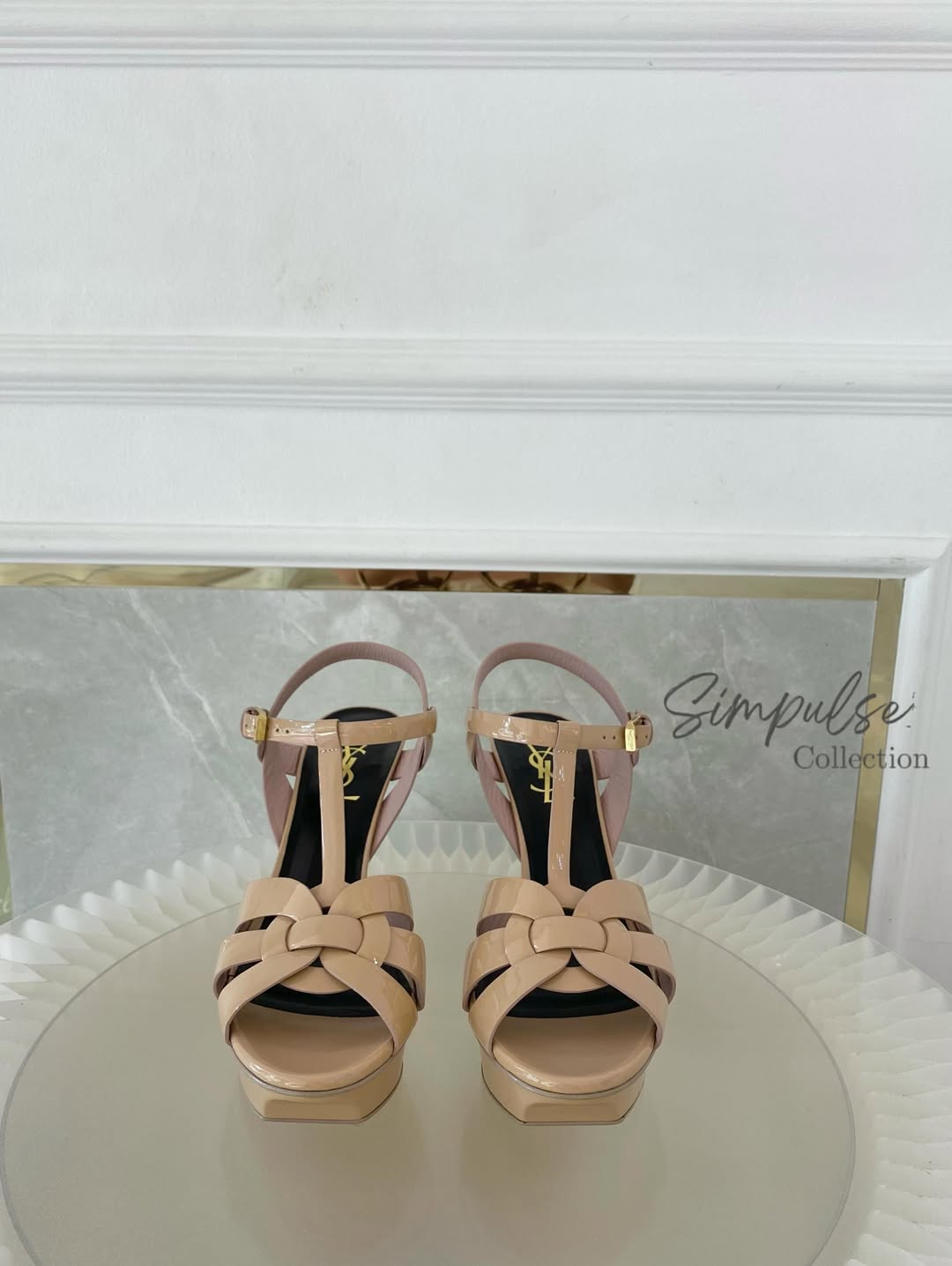 Yves Saint Laurent Tribute Patent Nude Heels