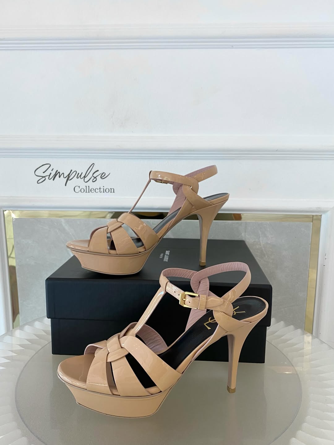 Yves Saint Laurent Tribute Patent Nude Heels