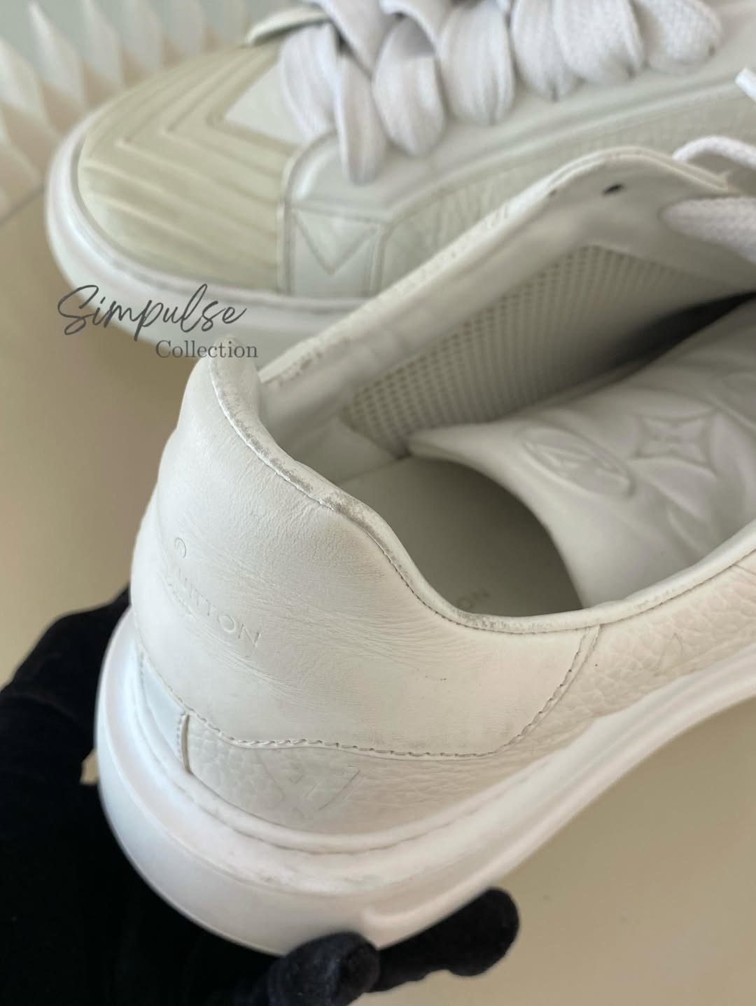 Louis Vuitton White Monogram Calfskin Blaster Sneakers