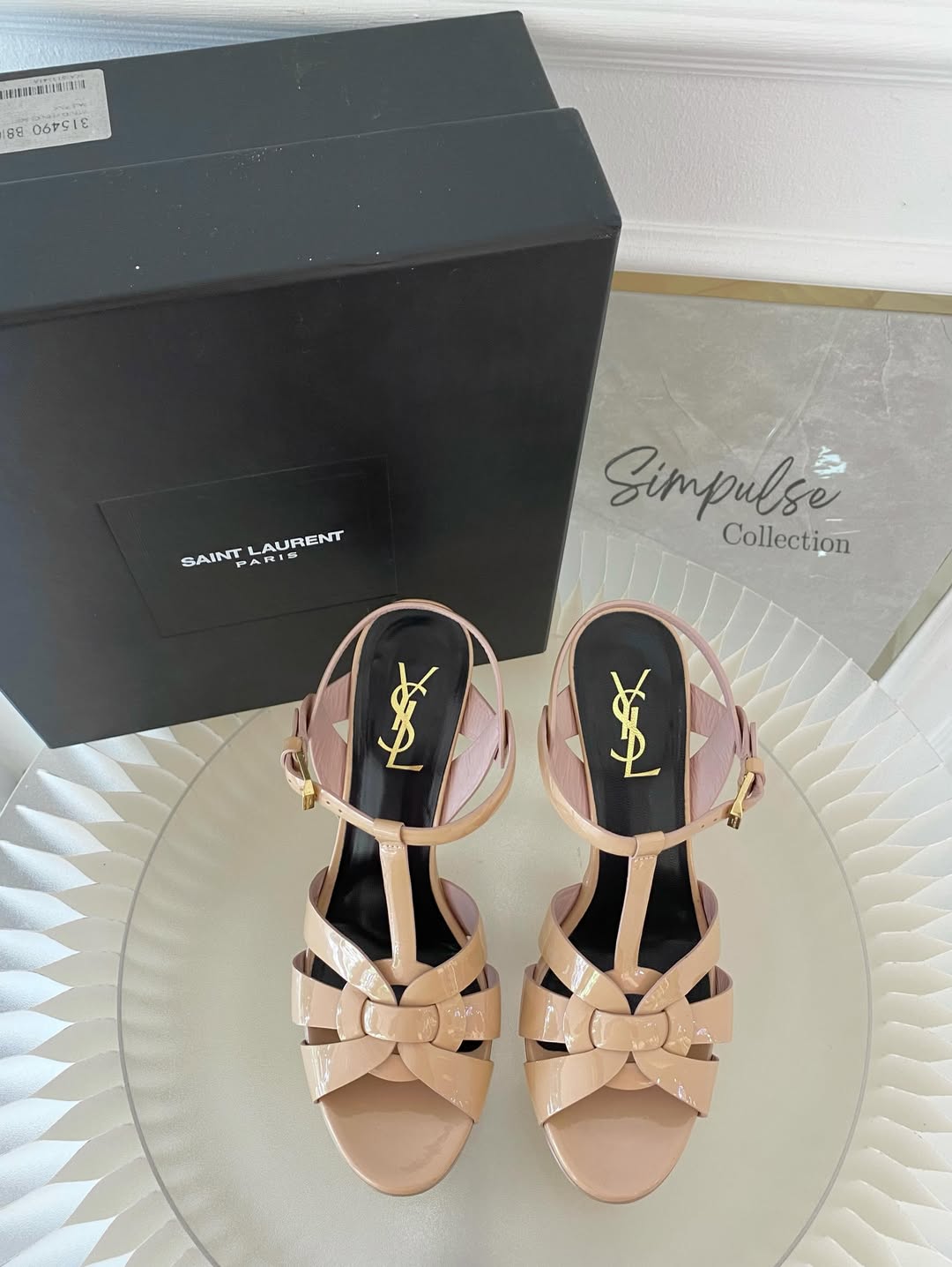 Yves Saint Laurent Tribute Patent Nude Heels
