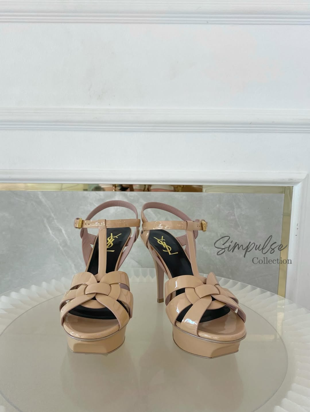 Yves Saint Laurent Tribute Patent Nude Heels