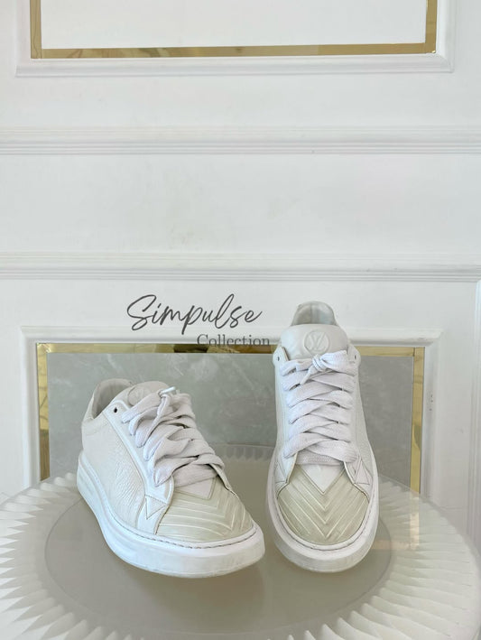Louis Vuitton White Monogram Calfskin Blaster Sneakers