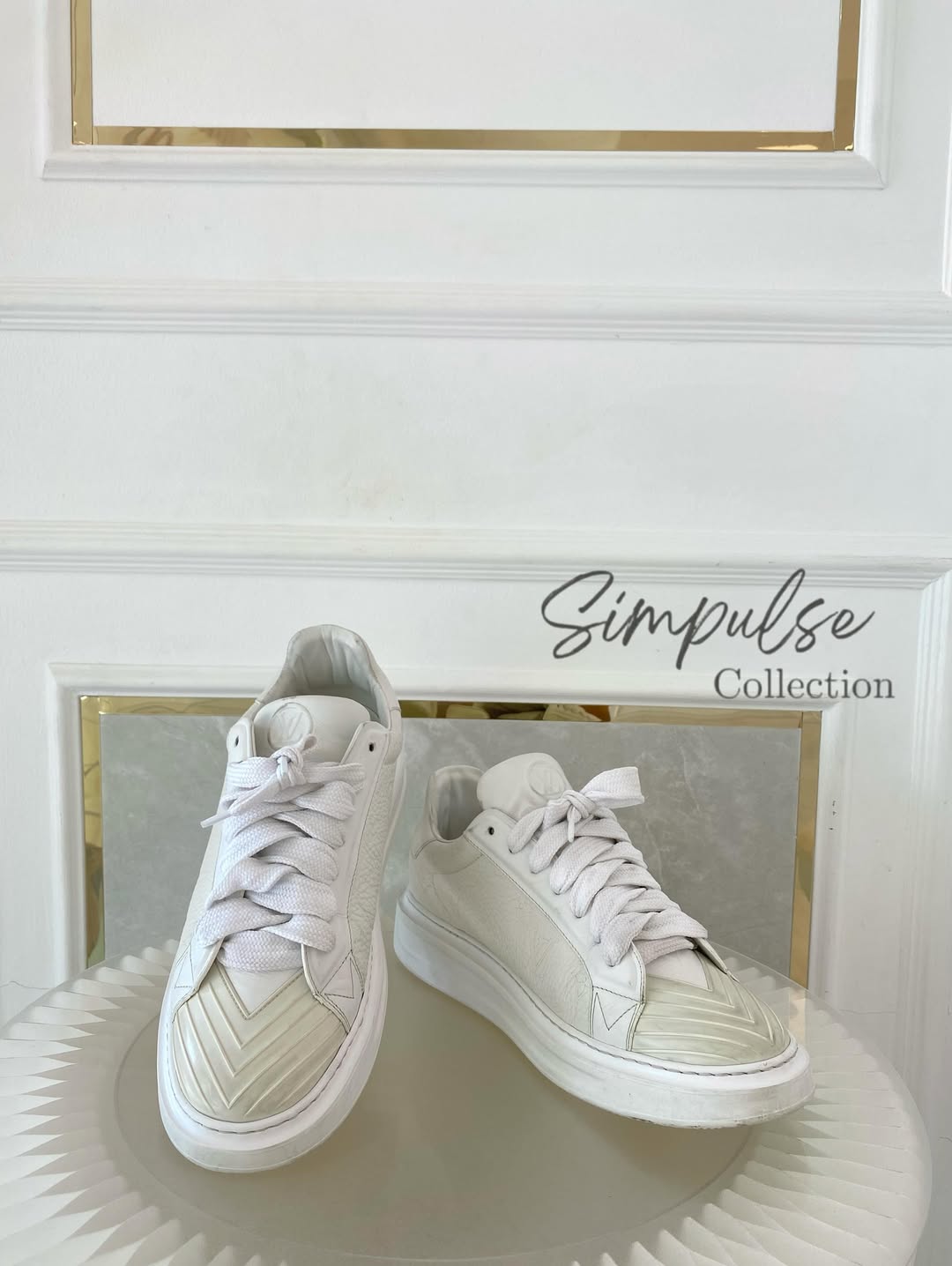 Louis Vuitton White Monogram Calfskin Blaster Sneakers