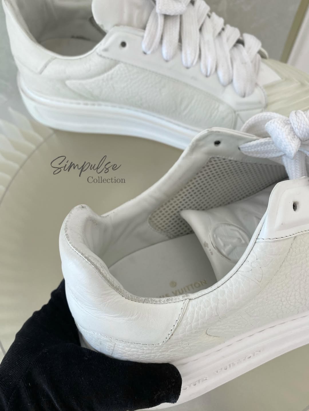 Louis Vuitton White Monogram Calfskin Blaster Sneakers