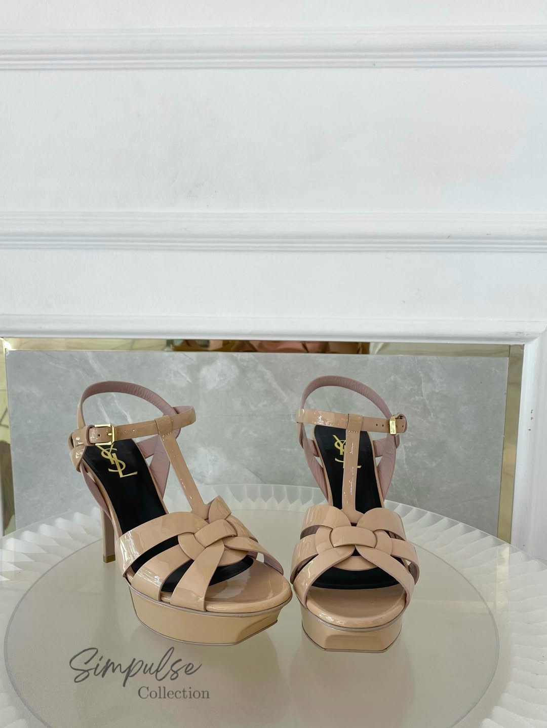 Yves Saint Laurent Tribute Patent Nude Heels