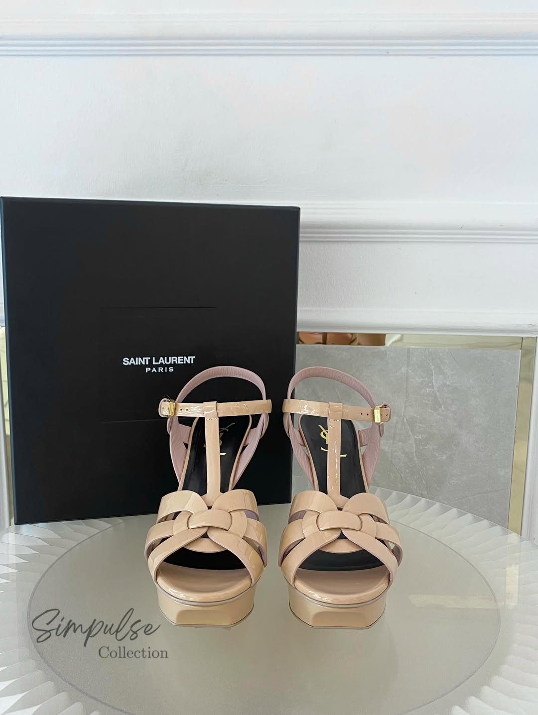 Yves Saint Laurent Tribute Patent Nude Heels