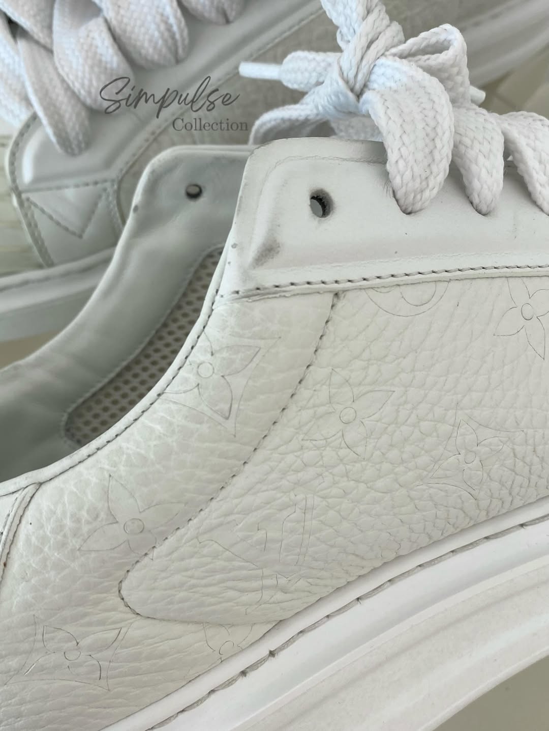 Louis Vuitton White Monogram Calfskin Blaster Sneakers