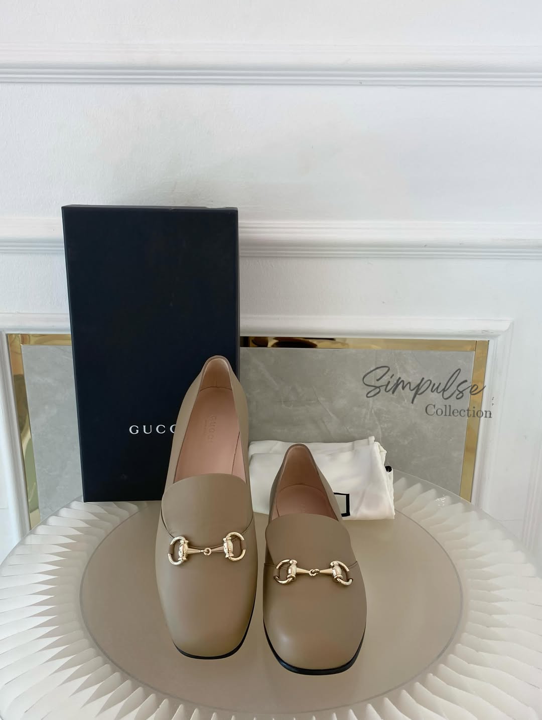 Gucci Horsebit Loafers Beige