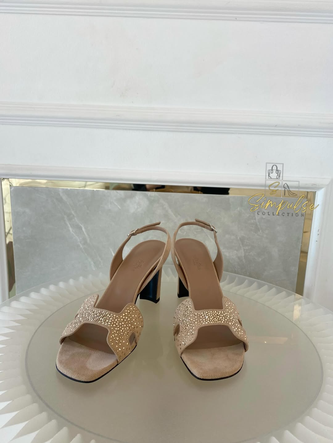 Hermes Enternite 80 Slingback Heels
