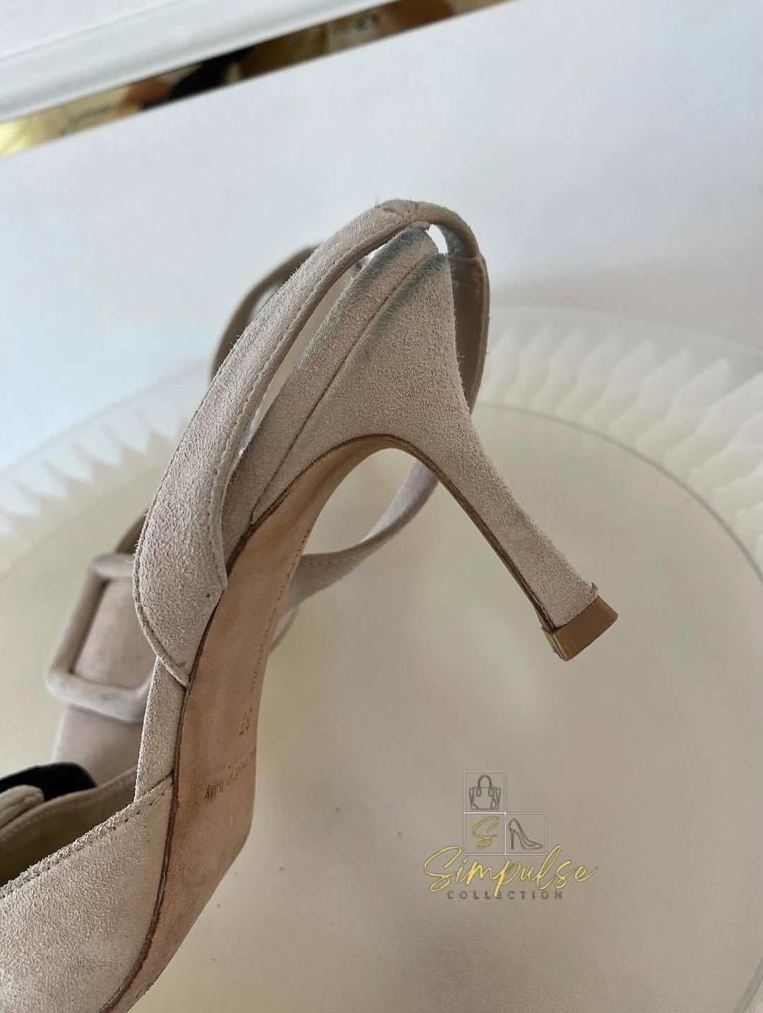 Manolo Blahnik Maysil Suede Slingback Pumps