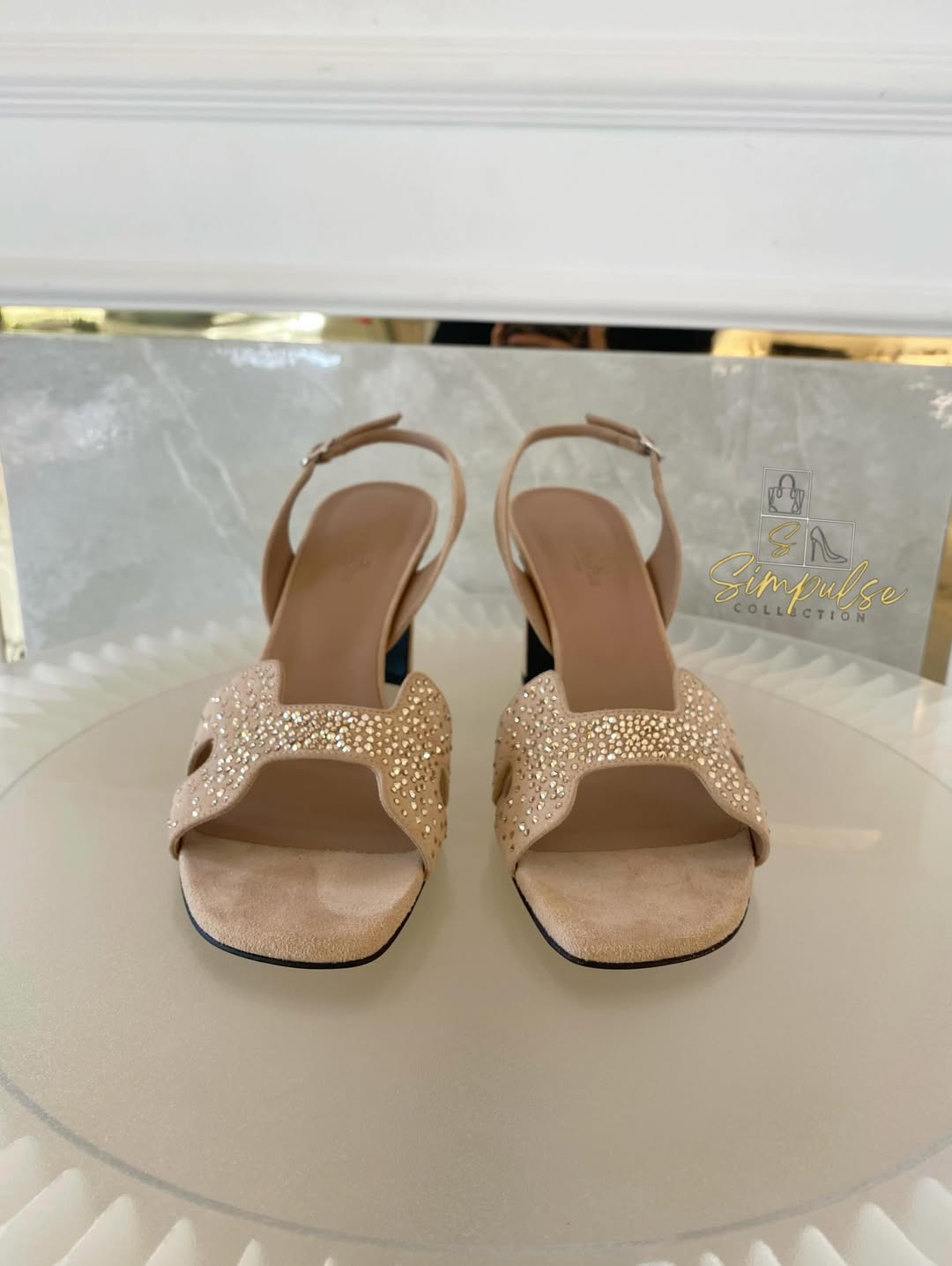 Hermes Enternite 80 Slingback Heels