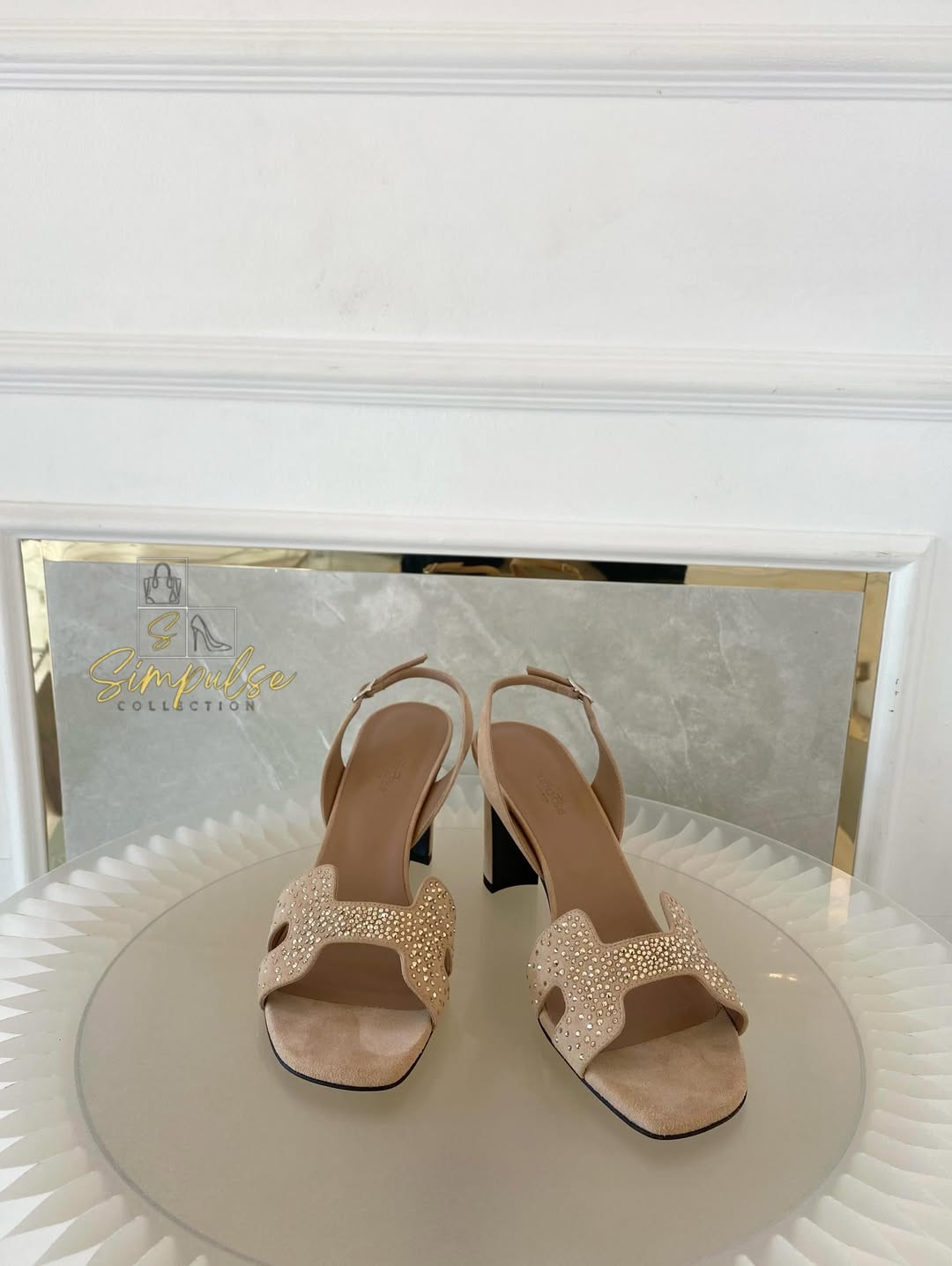 Hermes Enternite 80 Slingback Heels