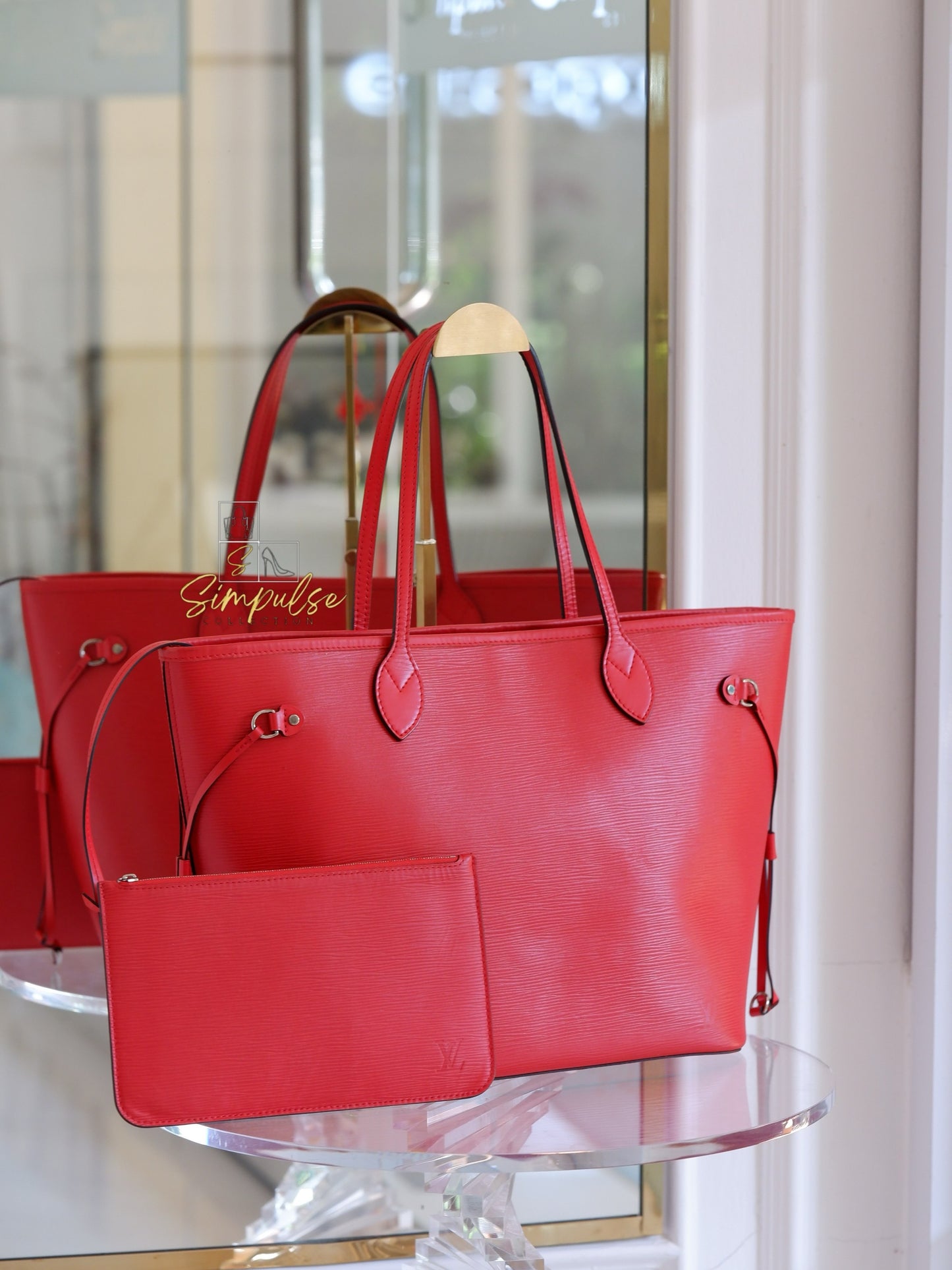 Louis Vuitton Epi Leather Neverfull Tote Bag