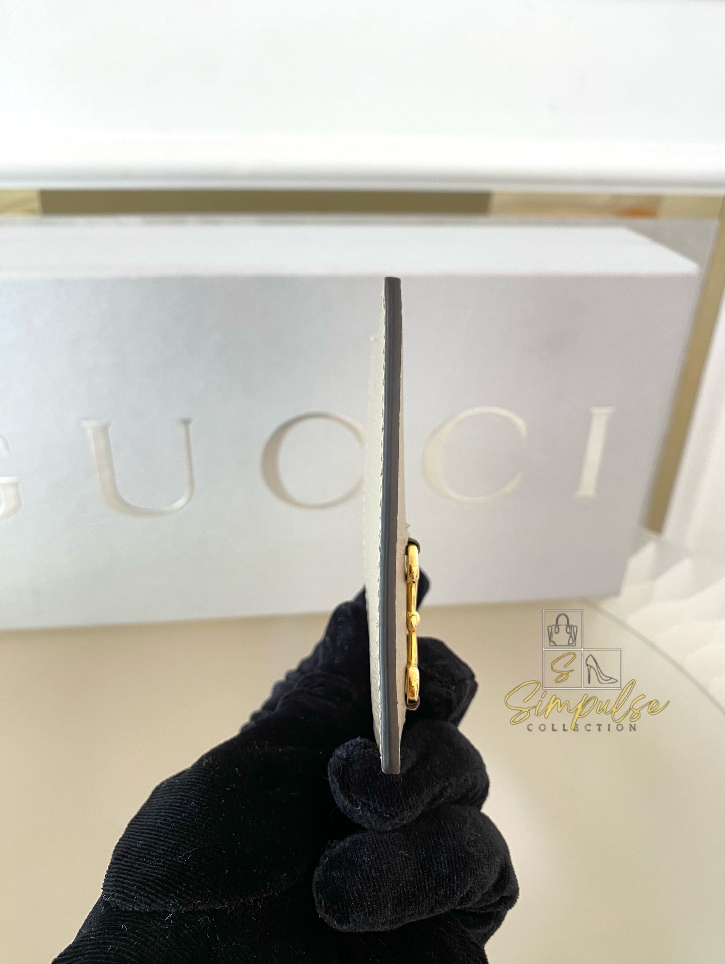 Gucci horsebit Card Holder Gold-Toned hardware