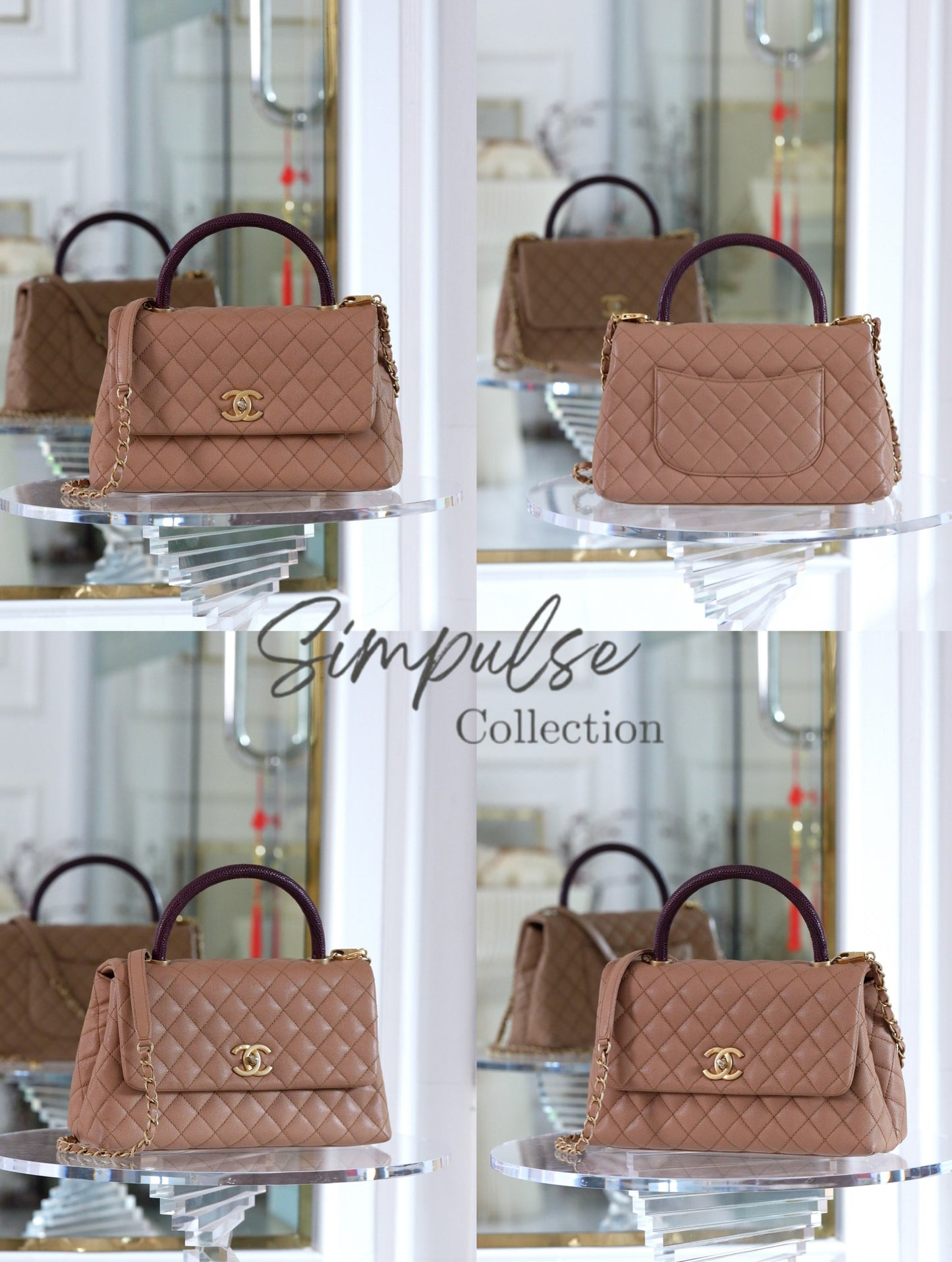 Chanel Coco Lizard Medium Top Handle