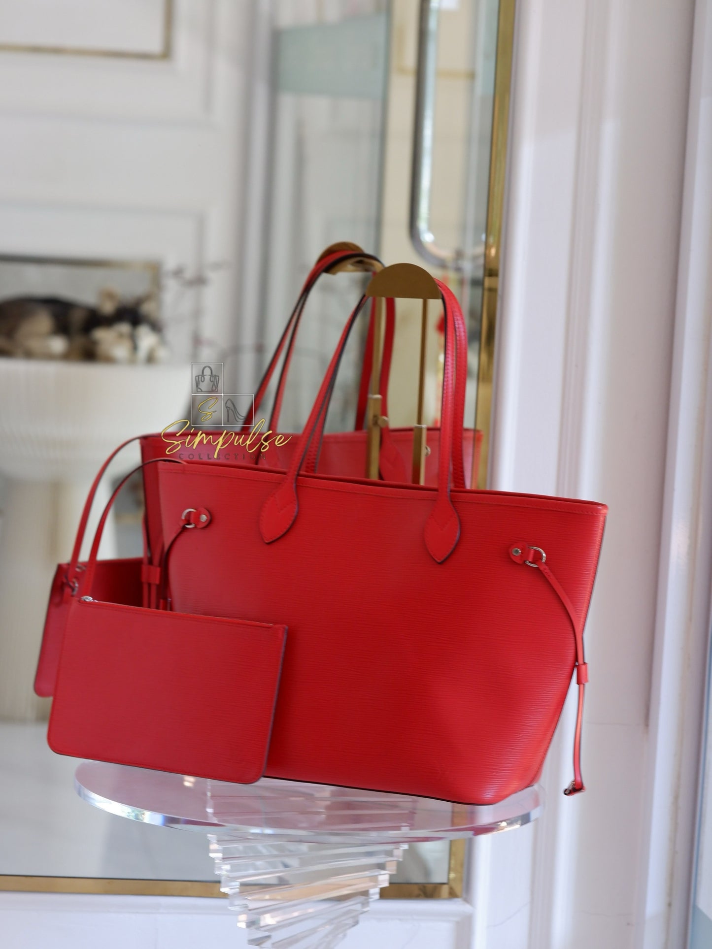 Louis Vuitton Epi Leather Neverfull Tote Bag