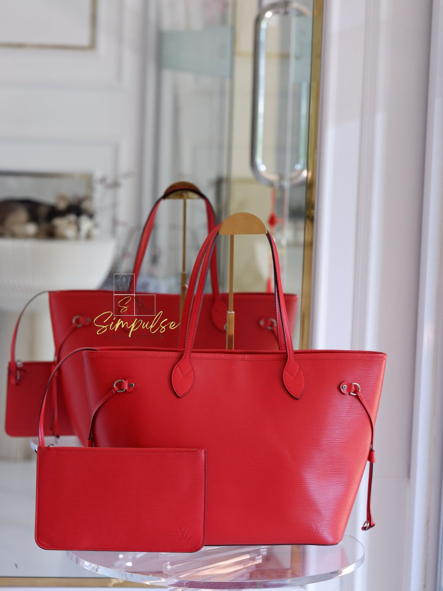 Louis Vuitton Epi Leather Neverfull Tote Bag