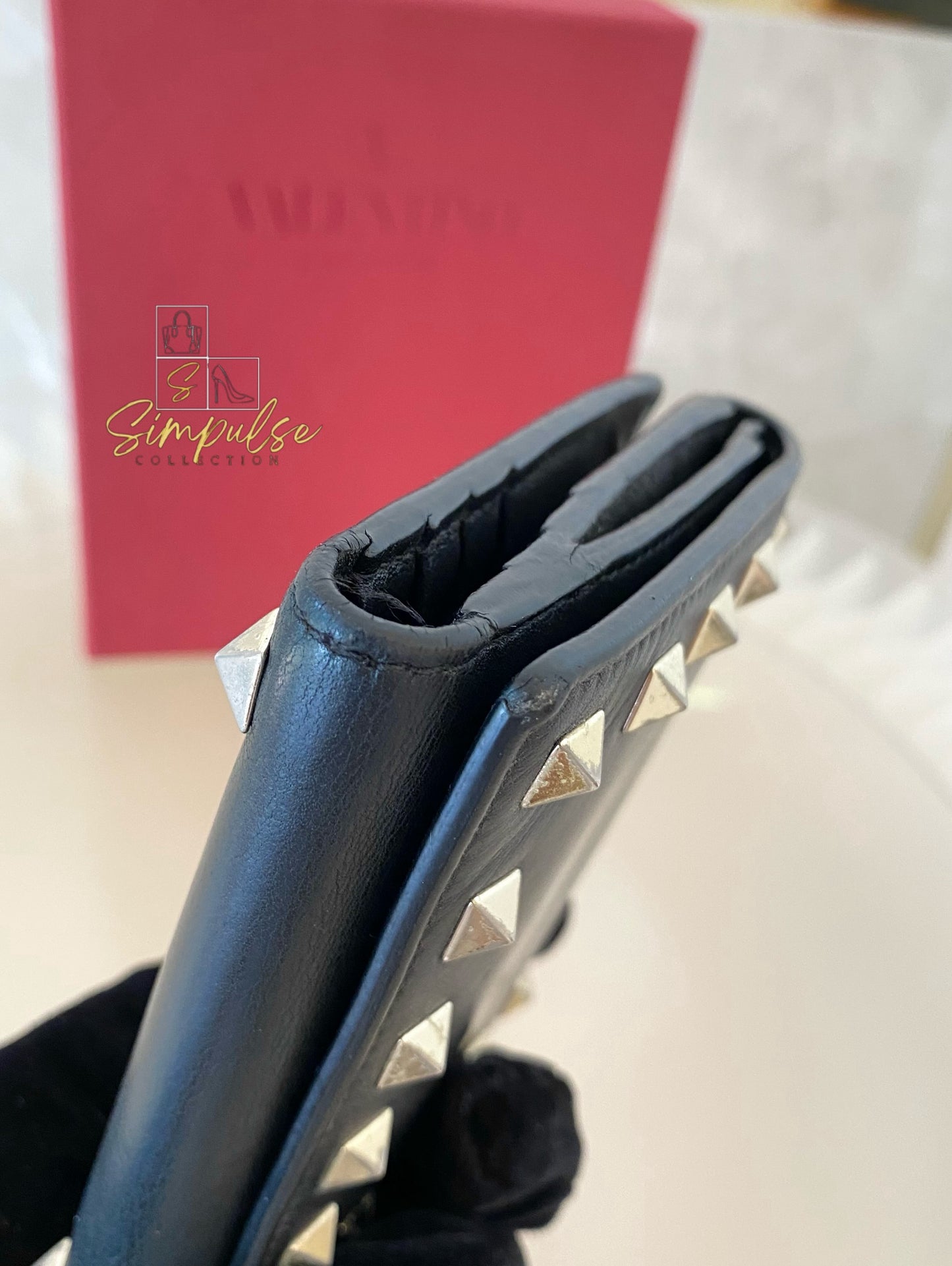 Valentino Garavani Bifold Black Calfskin