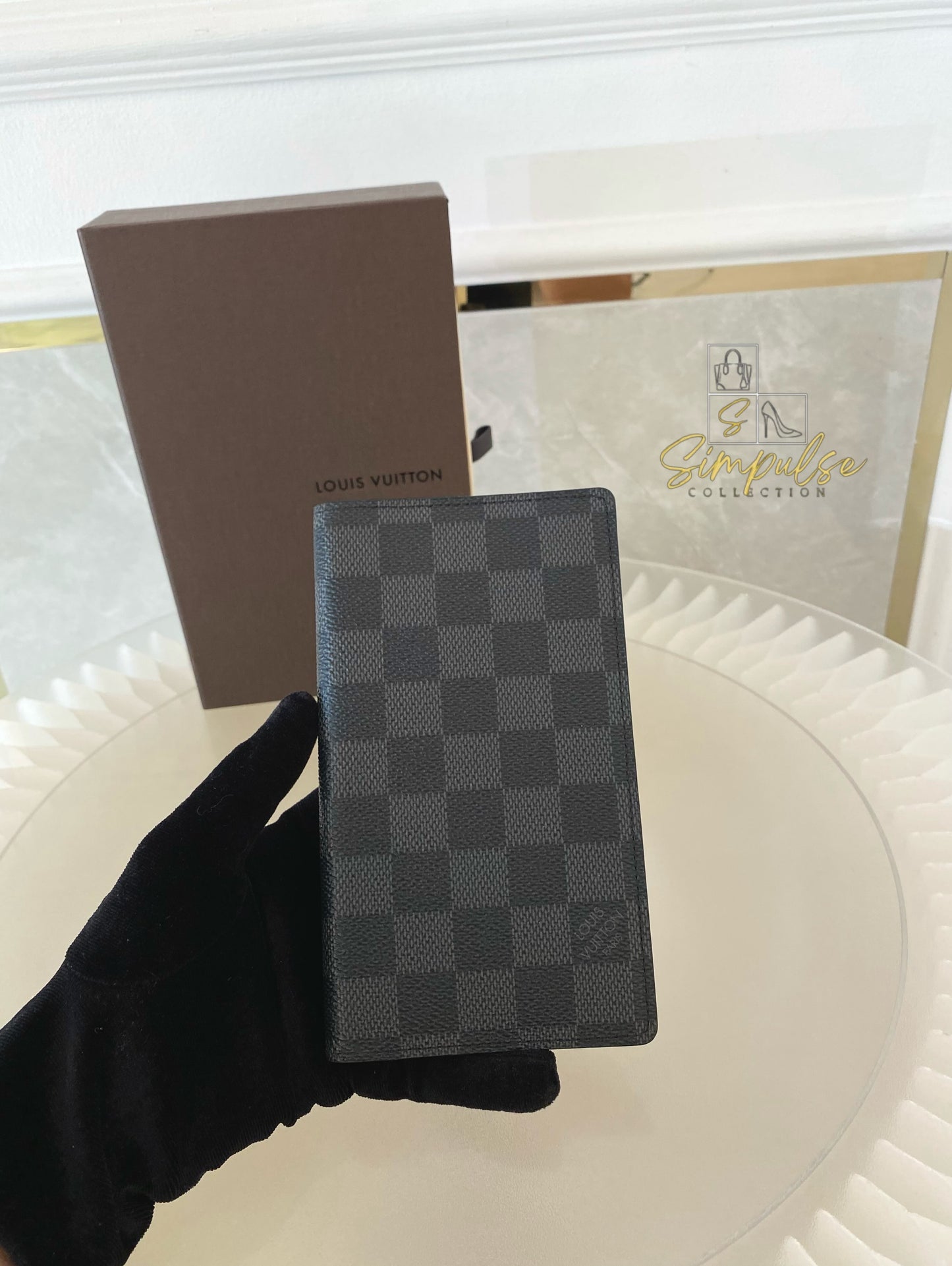 Louis Vuitton Brazza Wallet Damier Graphite