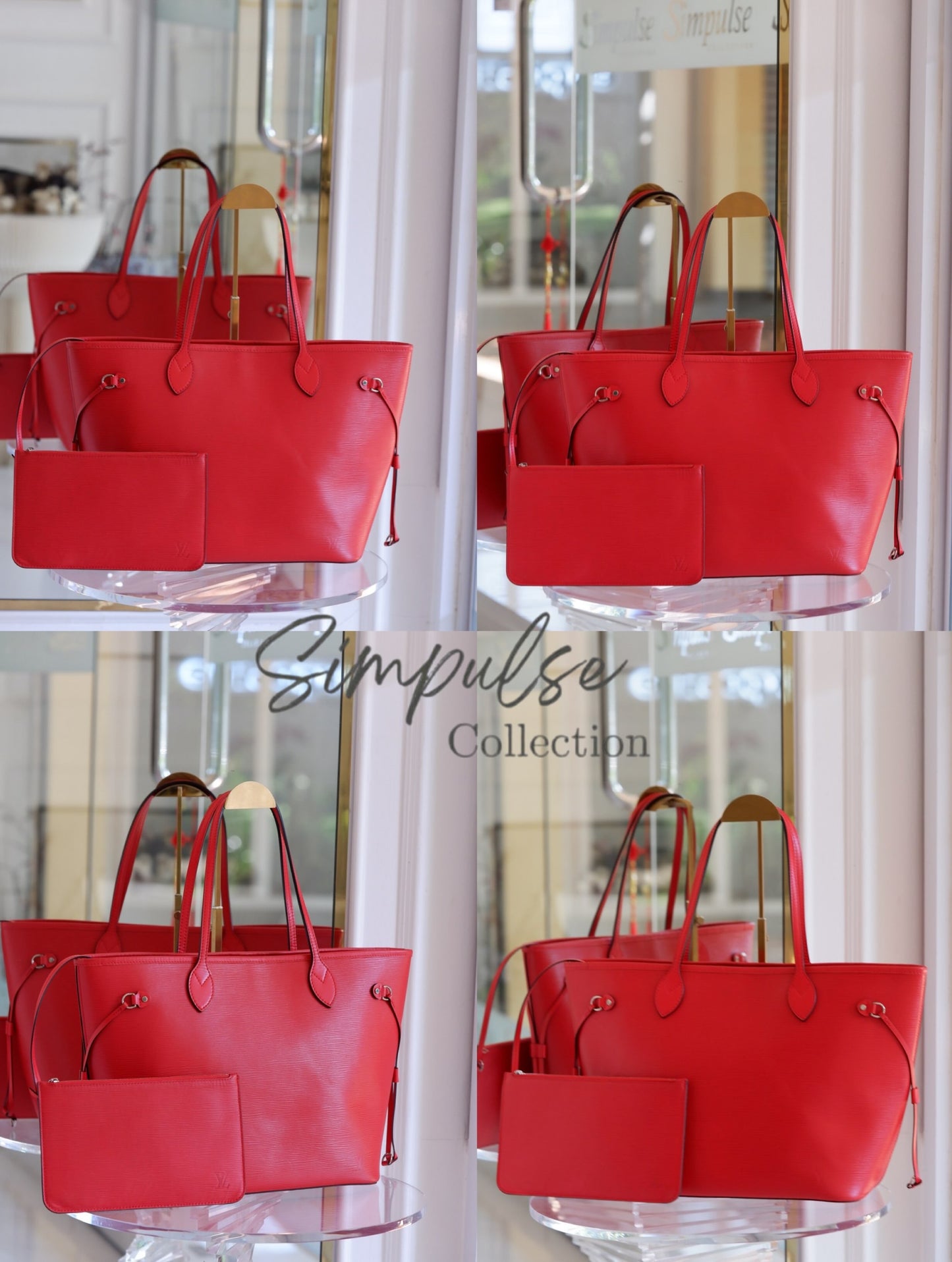 Louis Vuitton Epi Leather Neverfull Tote Bag