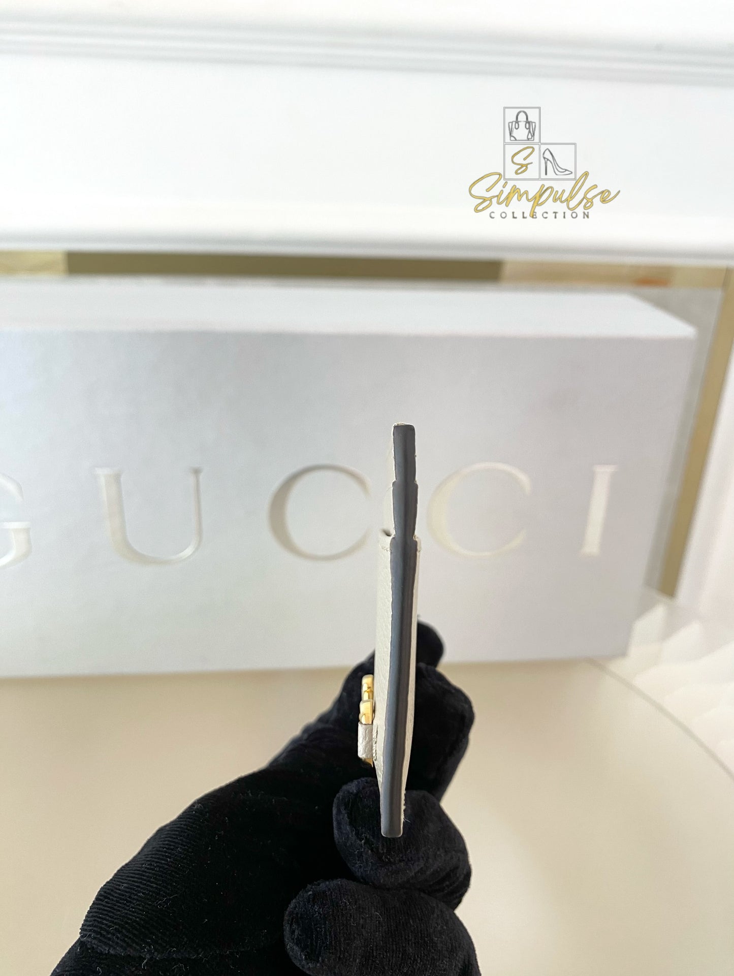 Gucci horsebit Card Holder Gold-Toned hardware