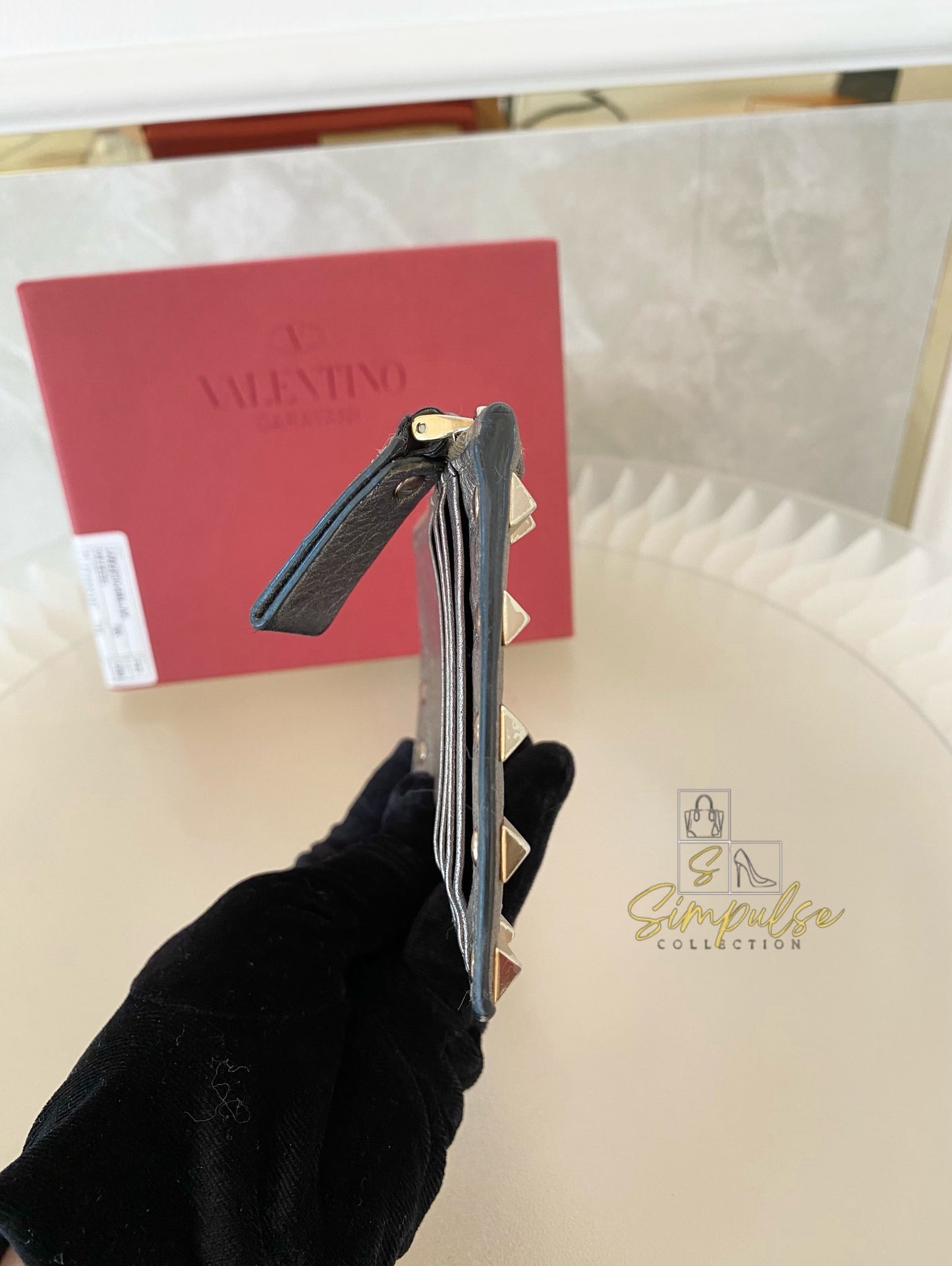 Valentino Garavani Metallic Card Holder