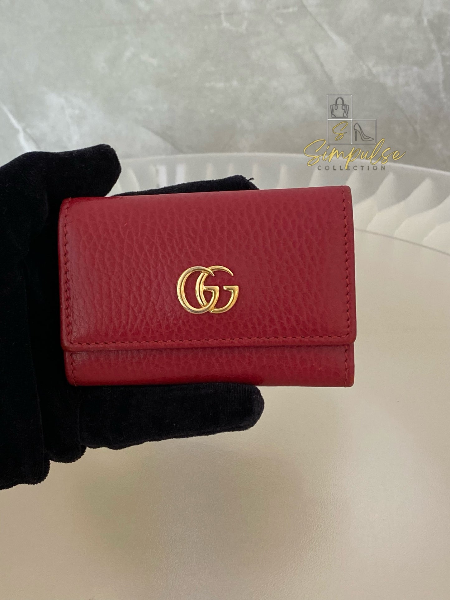 Gucci GG Marmont Key Case Red