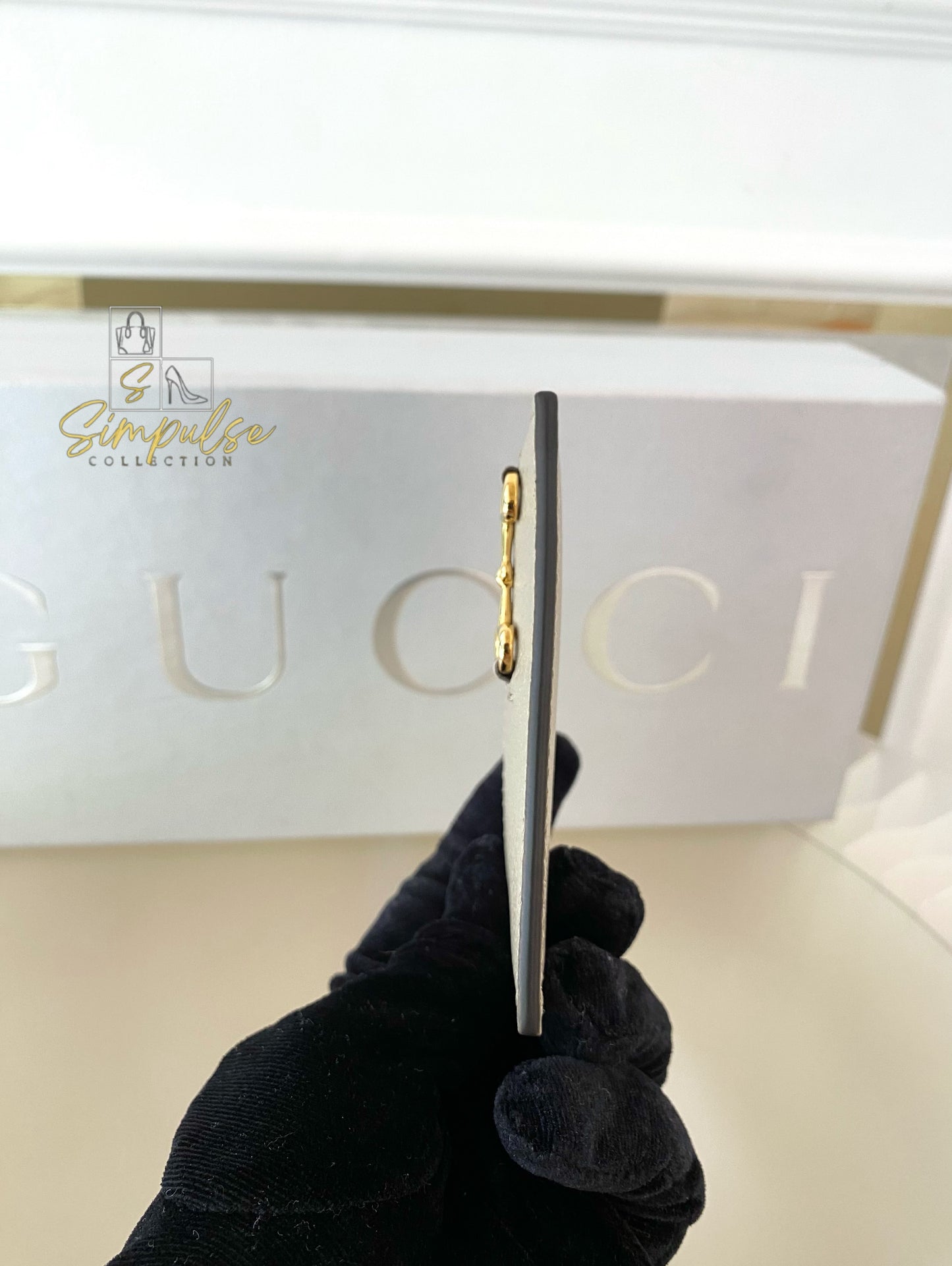 Gucci horsebit Card Holder Gold-Toned hardware
